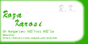 roza karosi business card